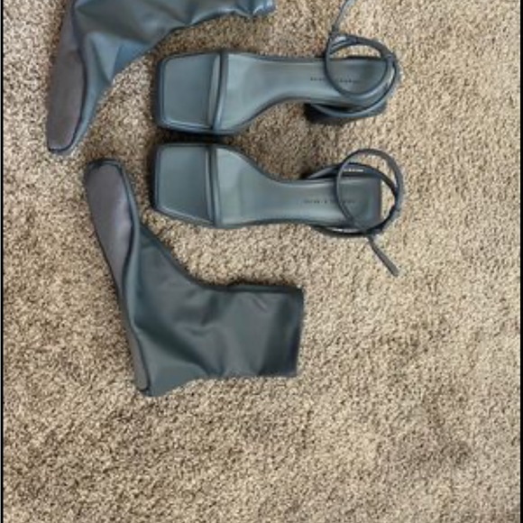 Lucile Platform Calf Boots - Blue EU 37/ US 7 - Picture 8 of 10